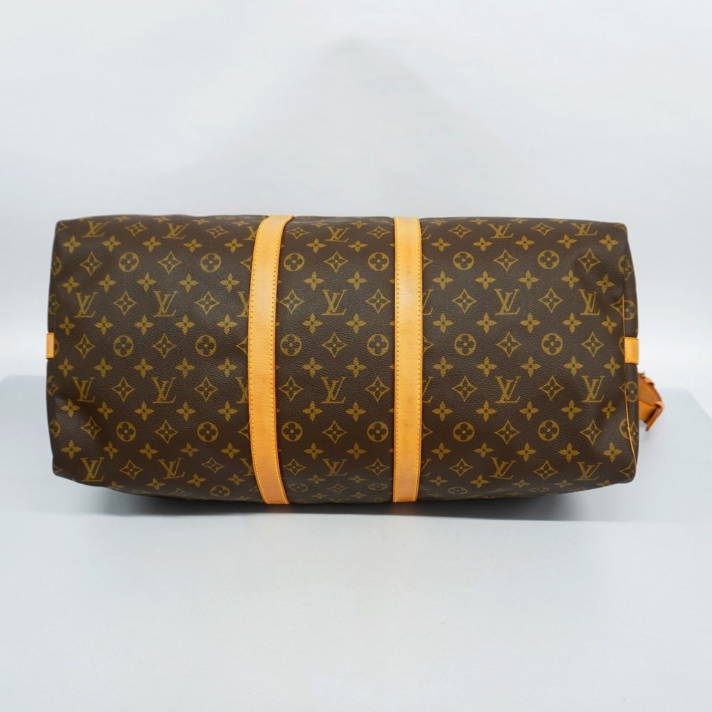 Louis Vuitton Boston Bag Monogram Keepall Bandouliere 55 M41414 Brown Men's W... - Picture 3 of 16